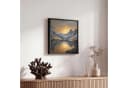 OneMillionCanvasses® Leinwandbild Bergkulisse Sonnenuntergang mit Rahmen Bild 5