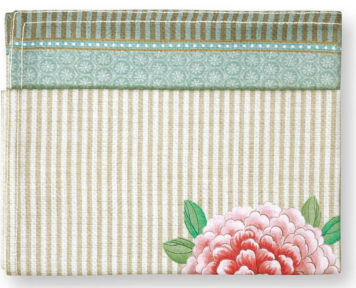 PiP Studio Geschirrtuch Blushing Birds Khaki 50 x 70 cm