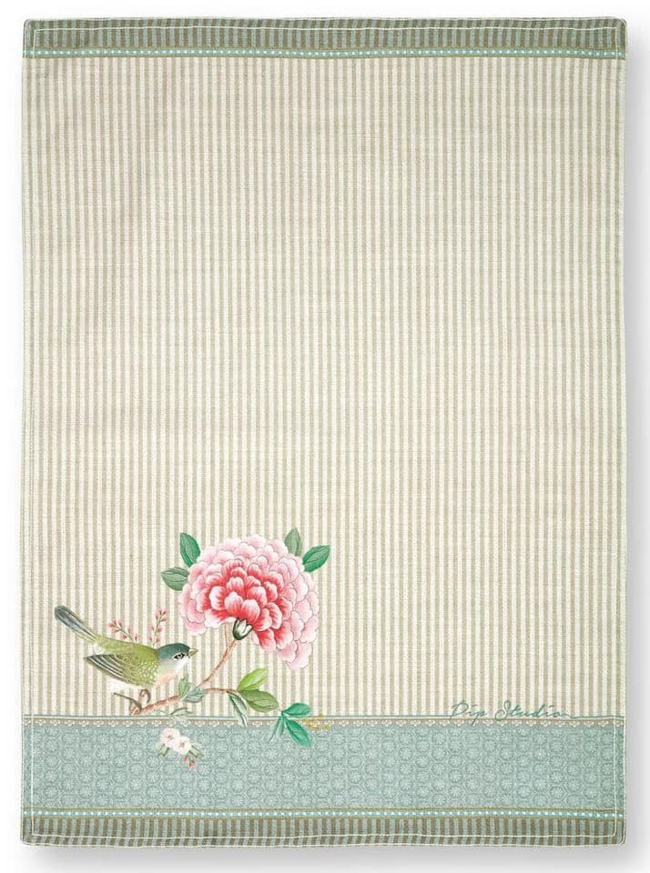 PiP Studio Geschirrtuch Blushing Birds Khaki 50 x 70 cm - Bild 2