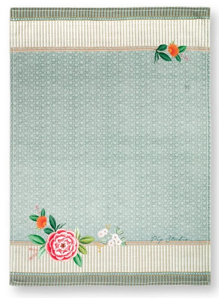 PiP Studio Geschirrtuch Blushing Birds Blau Baumwolle 50 x 70 cm - Bild 2