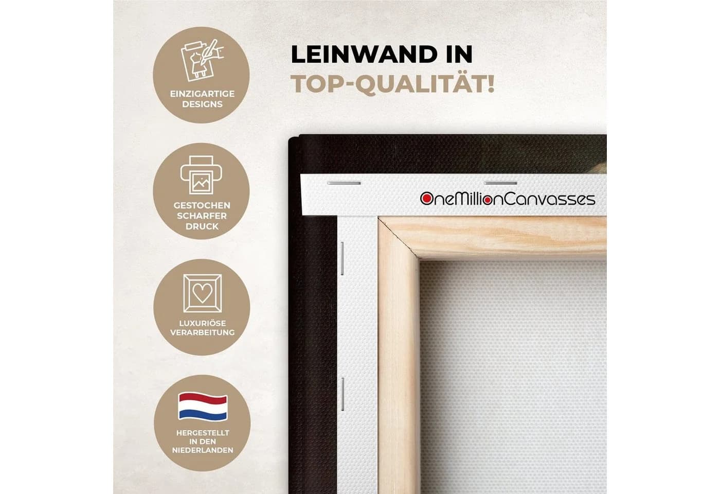 OneMillionCanvasses® Leinwandbild Mädchen mit Perlenohrring Kunstdruck Vermeer 30x20 cm - Bild 3