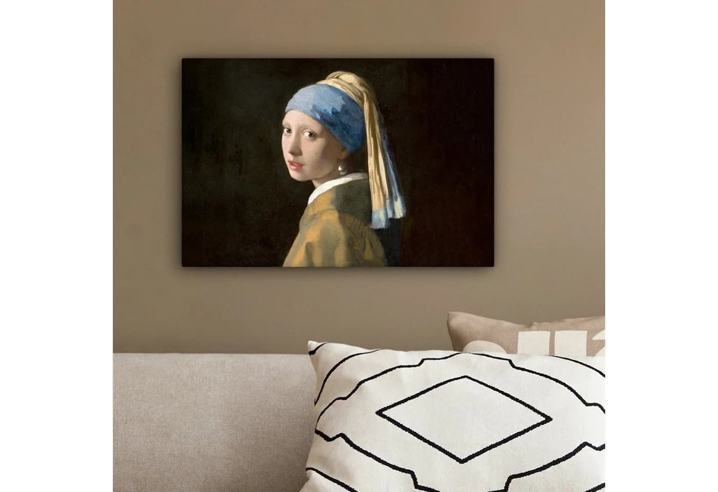 OneMillionCanvasses® Leinwandbild Mädchen mit Perlenohrring Kunstdruck Vermeer 30x20 cm - Bild 4
