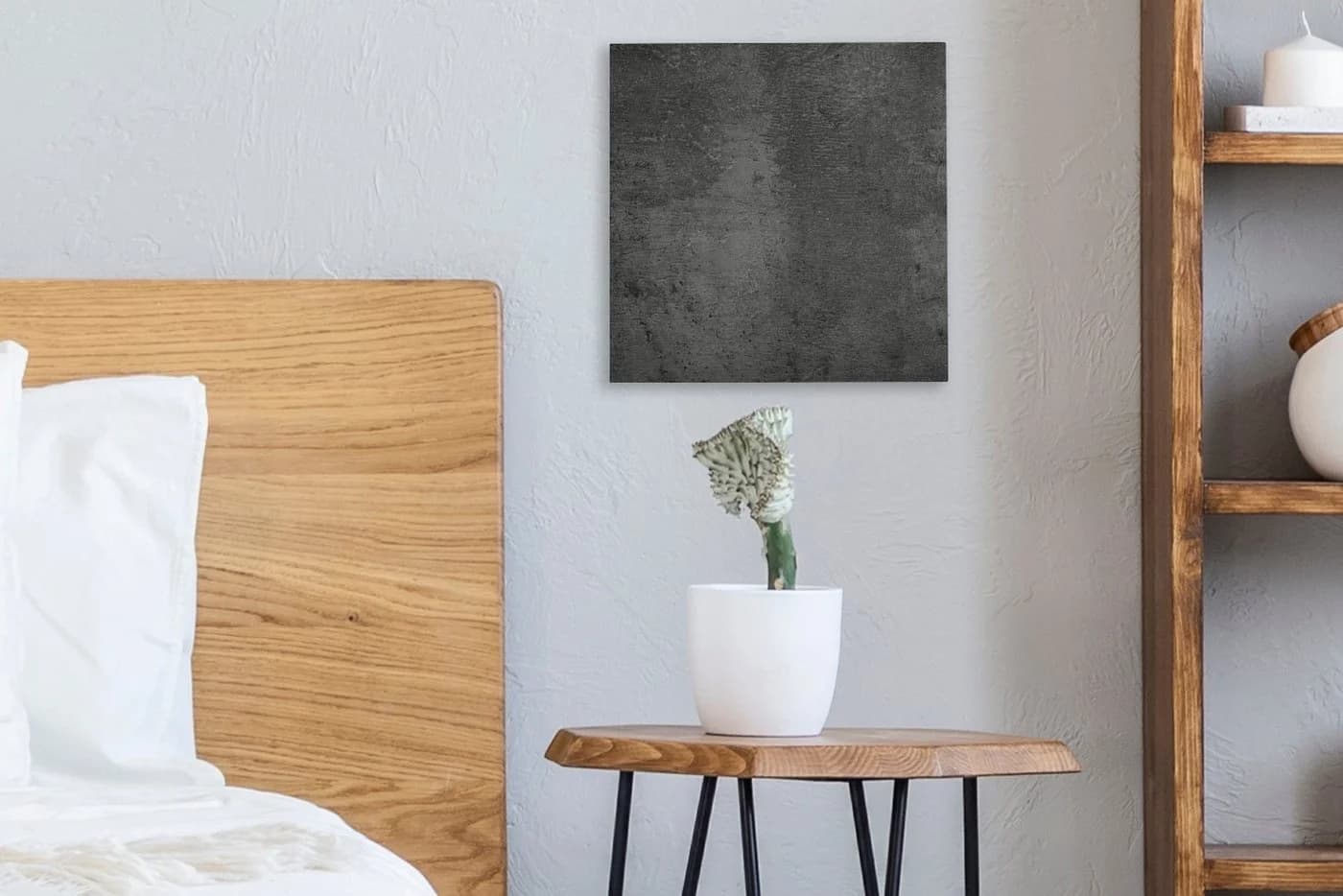 OneMillionCanvasses® Leinwandbild Strukturiert Beton Grau Wandbild - Bild 4