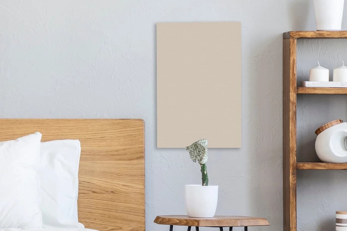 OneMillionCanvasses® Leinwandbild Beige Unifarben Wanddekoration - Bild 3