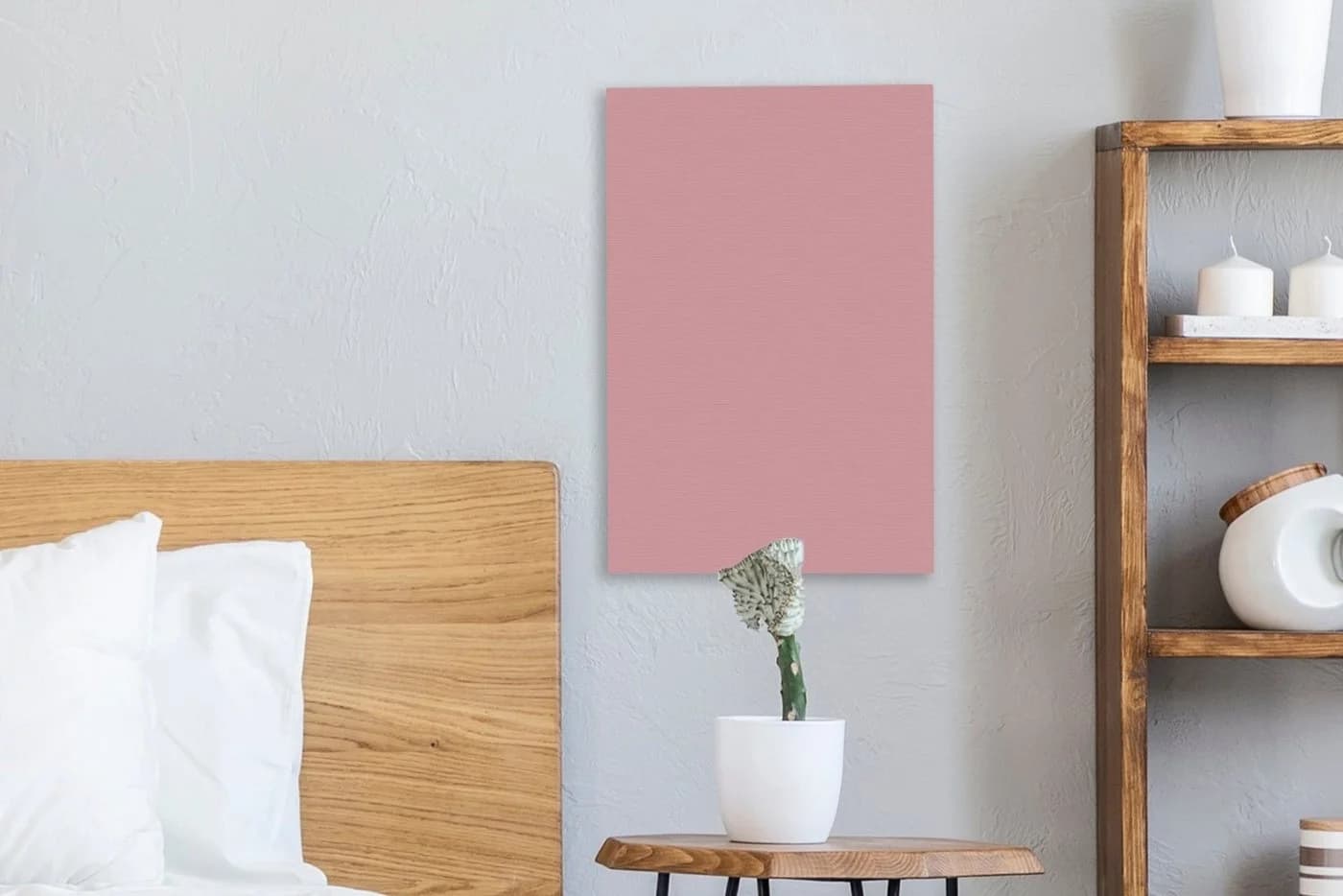 OneMillionCanvasses® Leinwandbild Rosa Einfarbig Wanddekoration - Bild 3