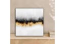 OneMillionCanvasses® Leinwandbild Abstrakt Gold Schwarz Weiß Bild 1