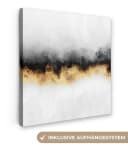 OneMillionCanvasses® Leinwandbild Abstrakt Gold Schwarz Weiß Bild 2