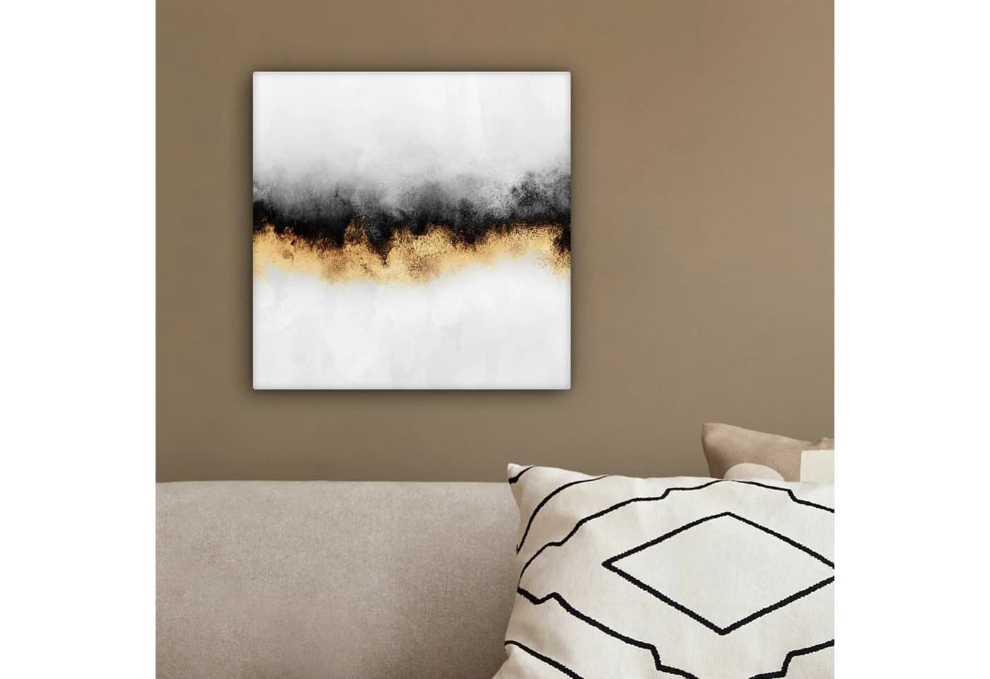 OneMillionCanvasses® Leinwandbild Abstrakt Gold Schwarz Weiß - Bild 4