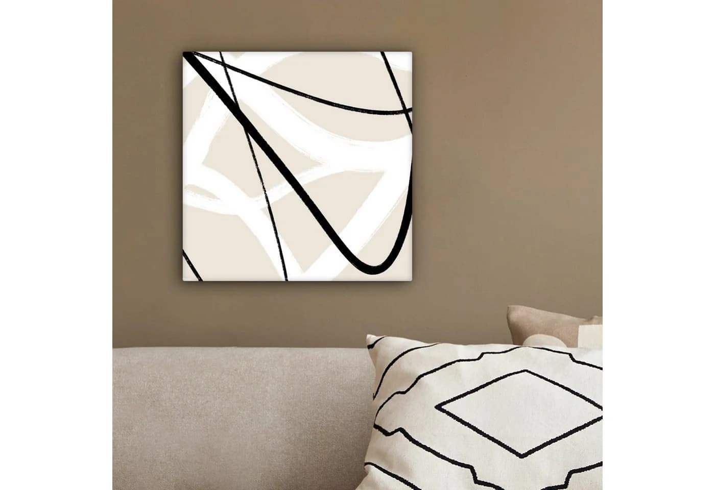 OneMillionCanvasses® Leinwandbild Abstrakt Schwarz/Weiß Minimalismus - Bild 4