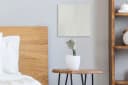 OneMillionCanvasses® Leinwandbild Taupe Weiß Abstrakt Wandbild Bild 4