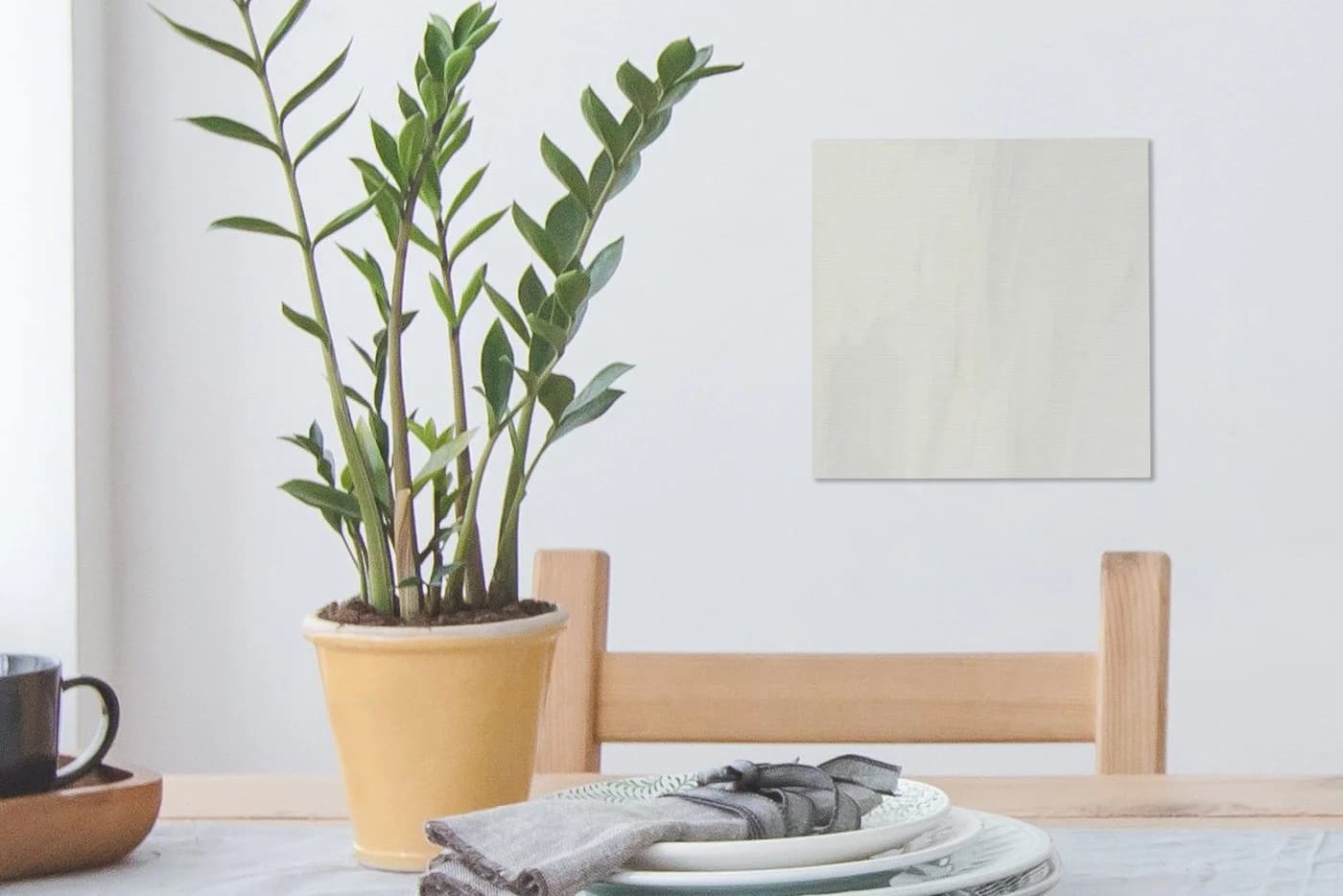 OneMillionCanvasses® Leinwandbild Taupe Weiß Abstrakt Wandbild - Bild 5