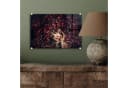MuchoWow Acrylglasbild Frau Blumen Henna Porträt Modern Bild 4