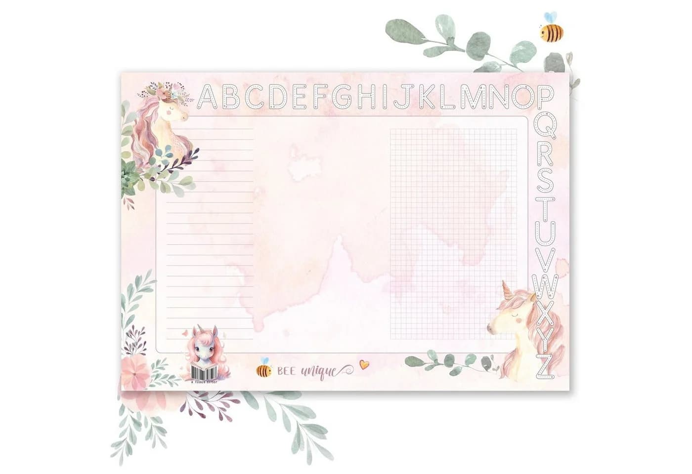 TOBJA Schreibtischunterlage A3 Einhorn Mädchen Rosa - Bild 2