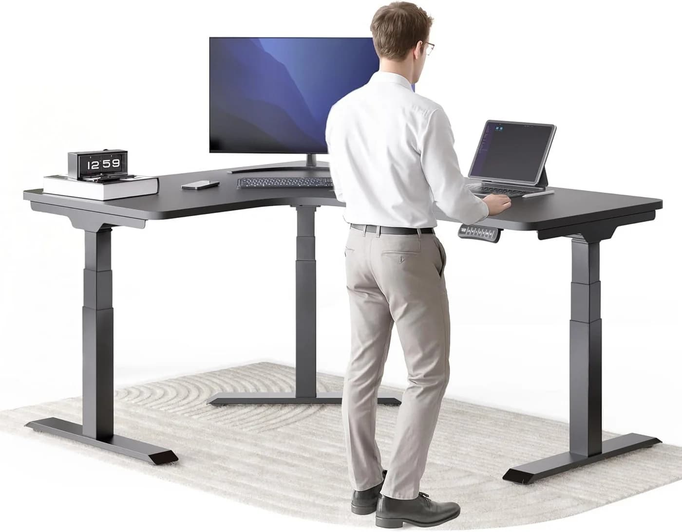 DESKSPACE Eckschreibtisch Steh-Sitz elektrisch verstellbar - Bild 2