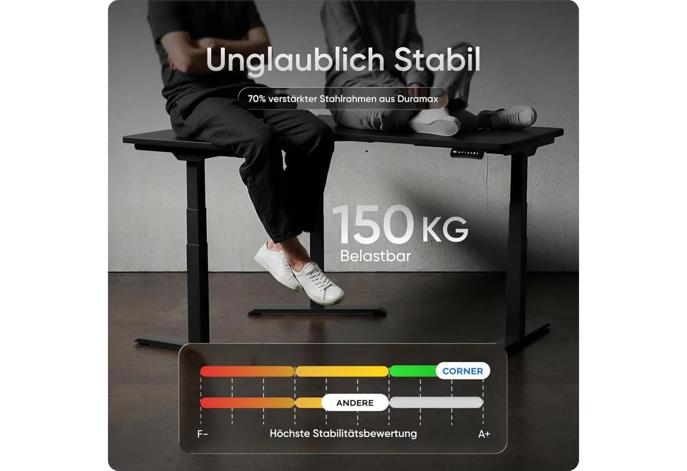 DESKSPACE Eckschreibtisch Steh-Sitz elektrisch verstellbar - Bild 3