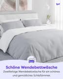Wolkenfeld Allergiker Bettwäsche Hellgrau Weiß Microfaser Wendebettbezug Bild 3