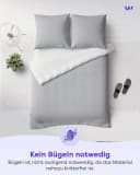 Wolkenfeld Allergiker Bettwäsche Hellgrau Weiß Microfaser Wendebettbezug Bild 4