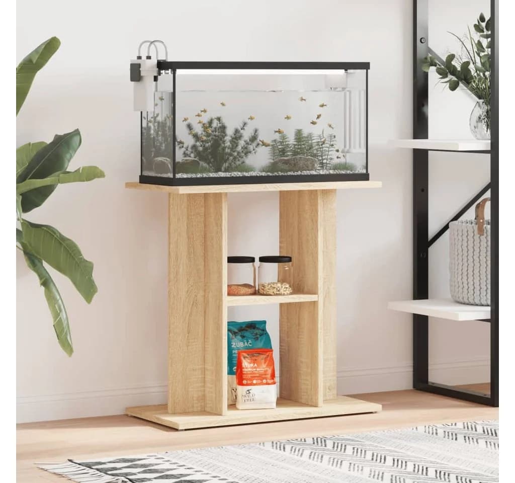 vidaXL Aquariumunterschrank Sonoma-Eiche Holzwerkstoff