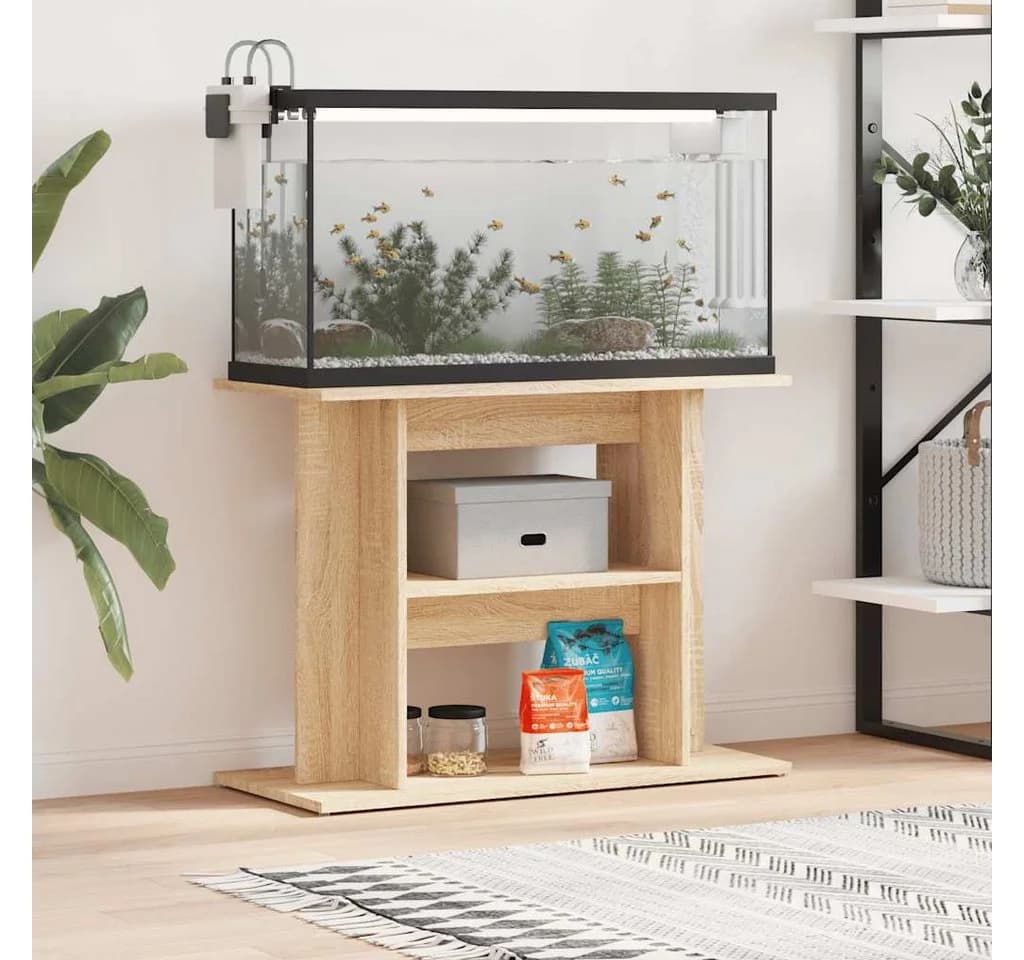 vidaXL Aquariumunterschrank Sonoma-Eiche Holzwerkstoff Modern