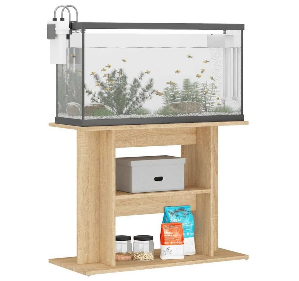 vidaXL Aquariumunterschrank Sonoma-Eiche Holzwerkstoff Modern - Bild 3