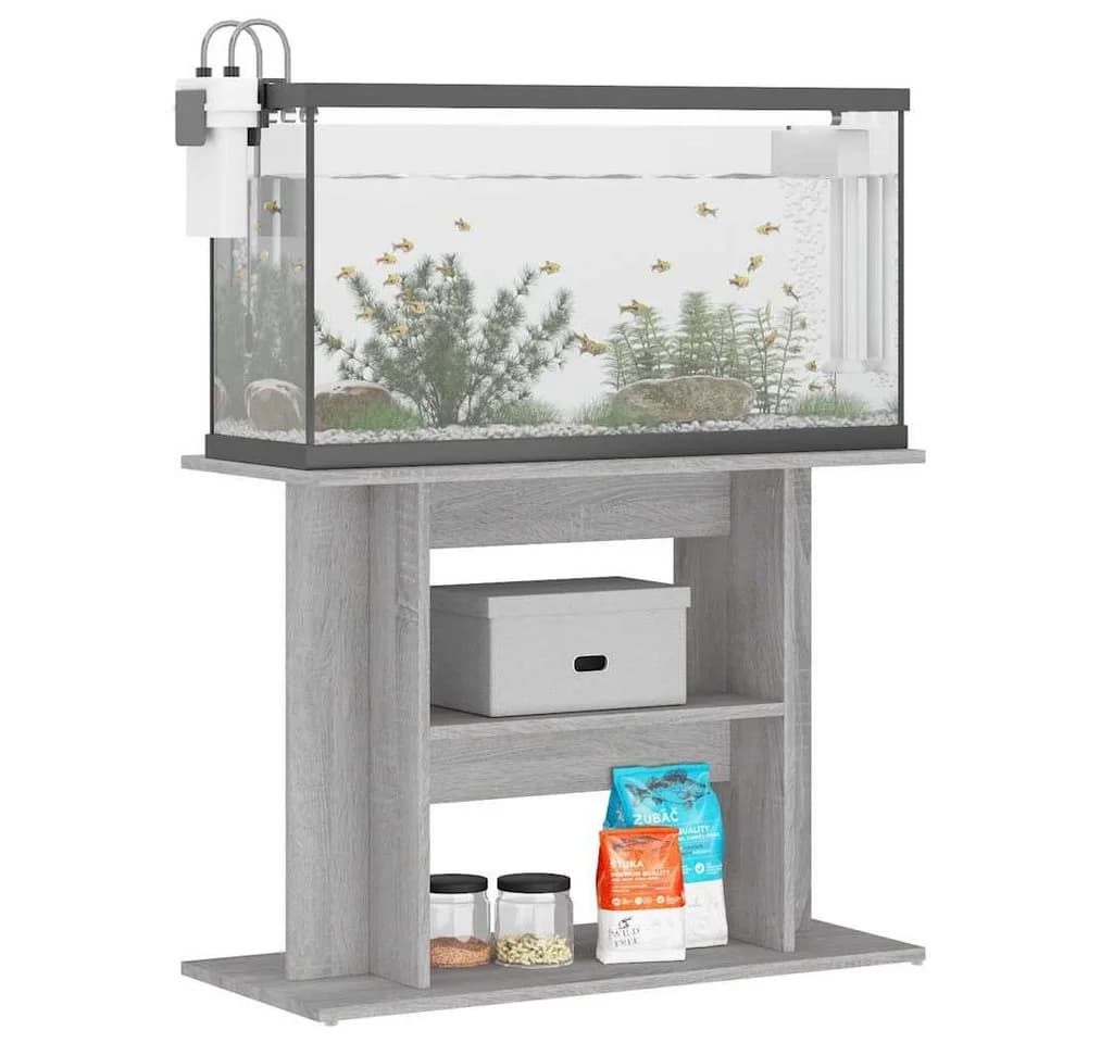 vidaXL Aquariumunterschrank Betongrau Holzwerkstoff - Bild 3