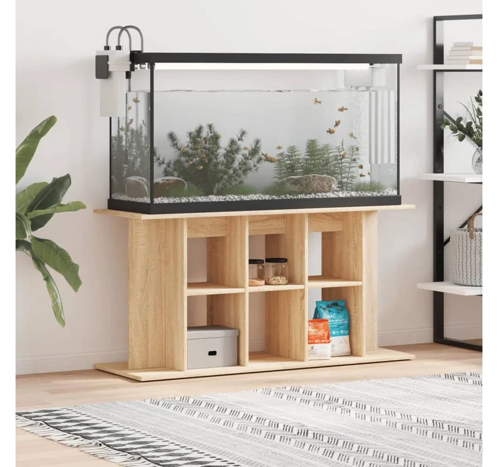 vidaXL Aquariumunterschrank Sonoma-Eiche Holzwerkstoff
