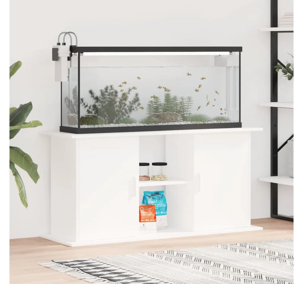 vidaXL Aquariumunterschrank Weiß