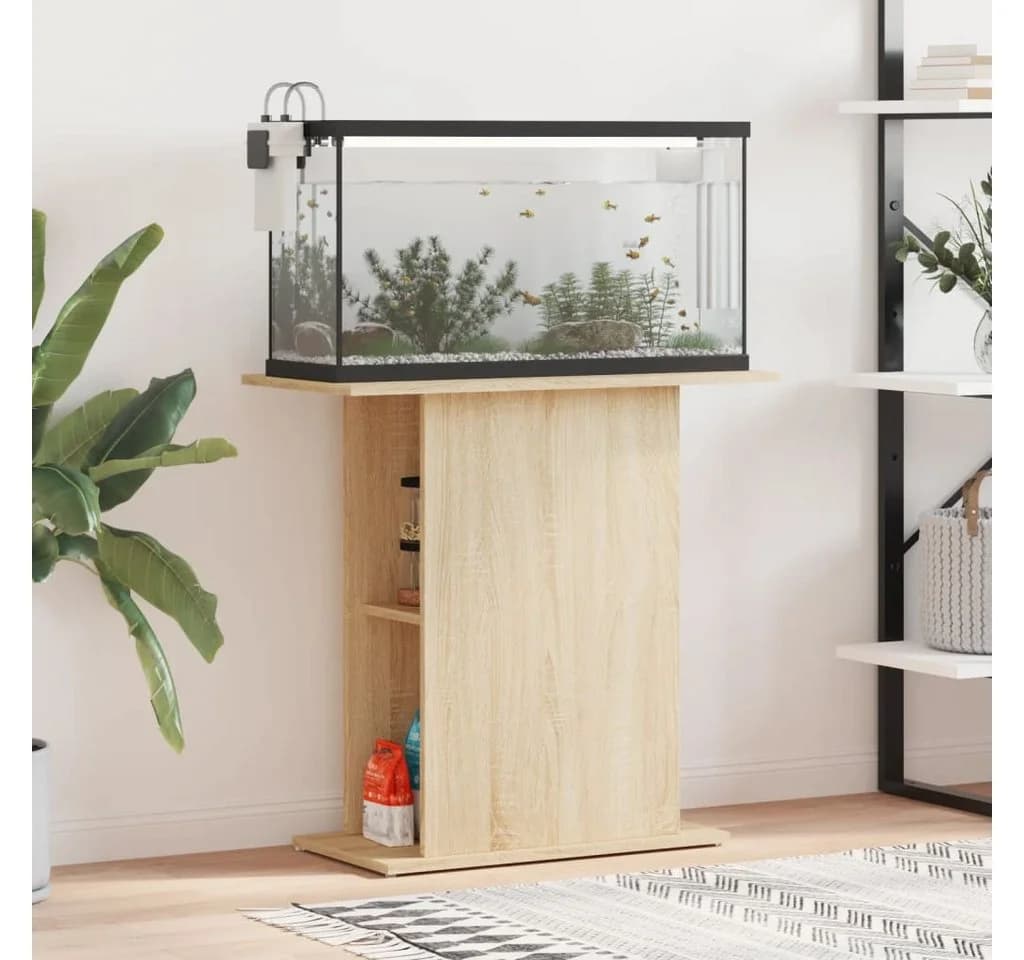 vidaXL Aquariumunterschrank Sonoma-Eiche Holzwerkstoff