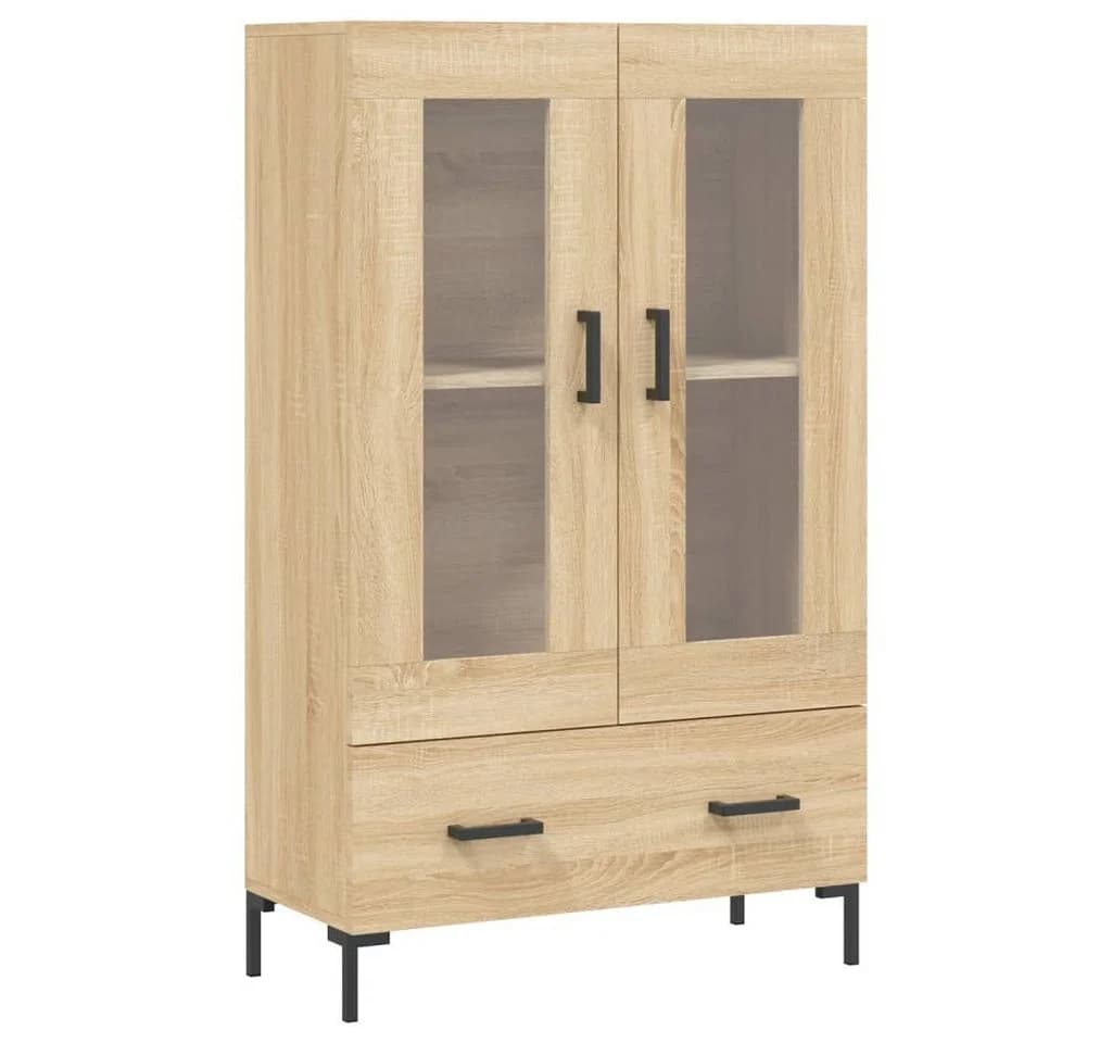 vidaXL Highboard Sonoma-Eiche mit Metallbeinen und Glastüren - Bild 2