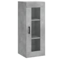 vidaXL Hängeschrank Wandschrank Betongrau Glas Bild 2