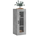 vidaXL Hängeschrank Wandschrank Betongrau Glas Bild 4