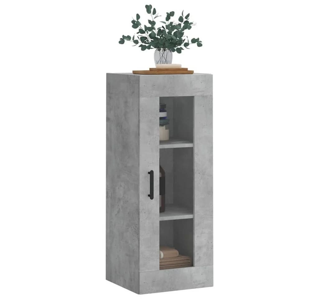 vidaXL Hängeschrank Wandschrank Betongrau Glas - Bild 4