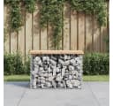 vidaXL Gartenbank Gabionen Kiefernholz Stahl Bild 1