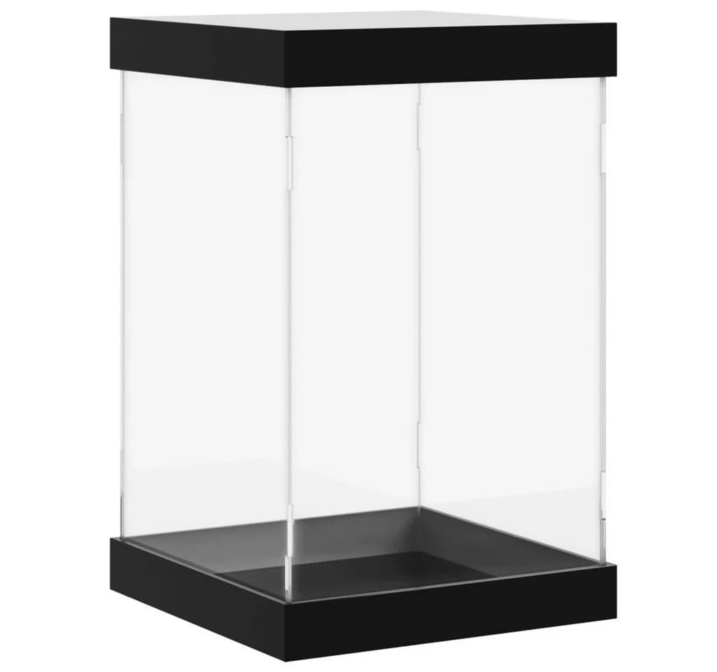 vidaXL Acryl Vitrine Transparent Schwarz 14x14x22 cm - Bild 2