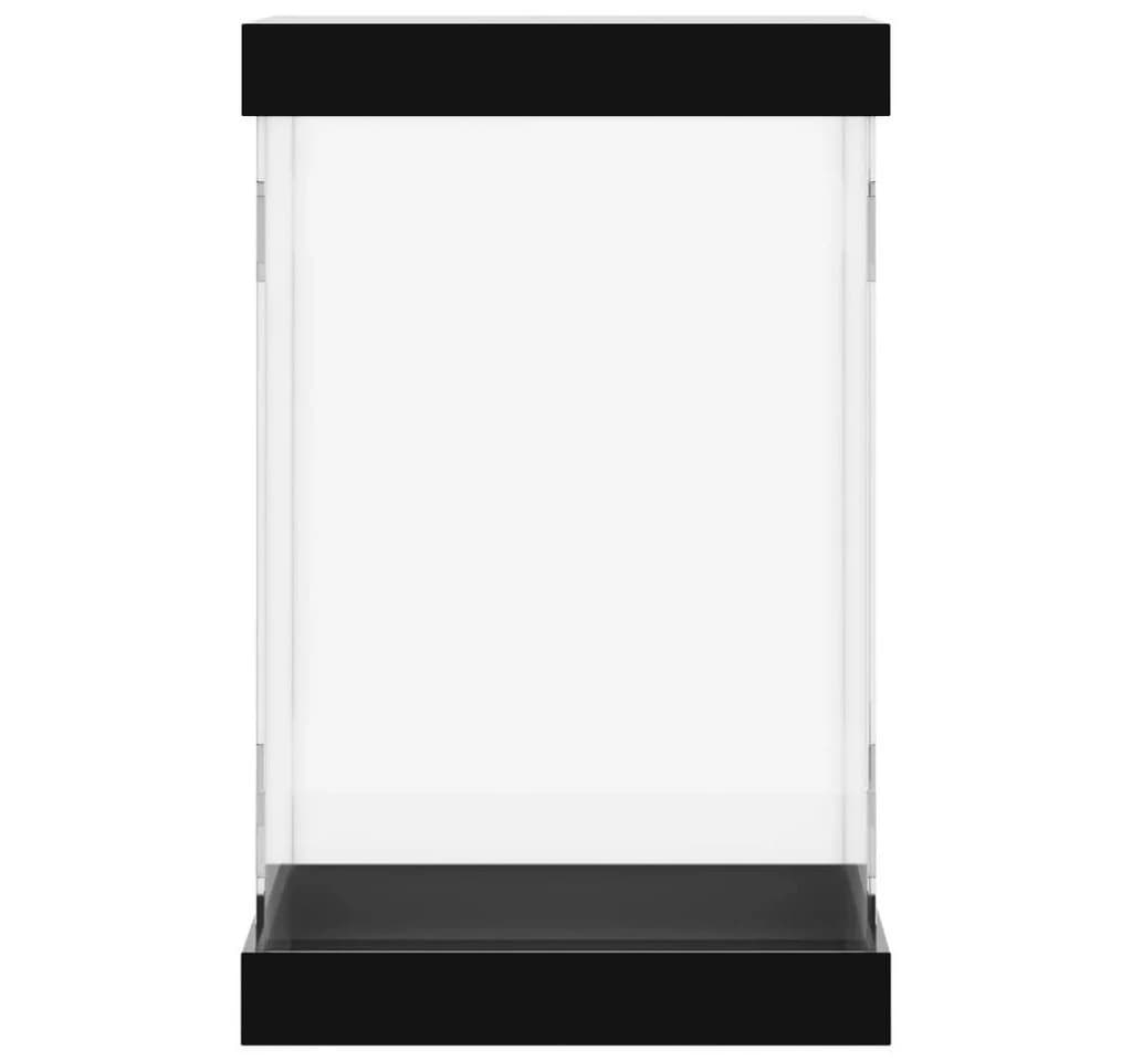 vidaXL Acryl Vitrine Transparent Schwarz 14x14x22 cm - Bild 4
