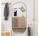 vidaXL Wandspiegel Oval Glas 45x100 cm Bild 1