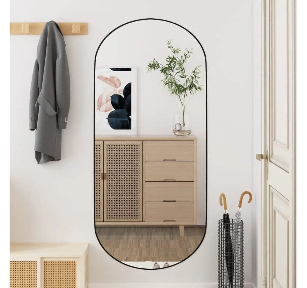 vidaXL Wandspiegel Oval Glas 45x100 cm