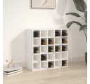 vidaXL Weinschrank Weiß Massivholz Kiefer Bild 1