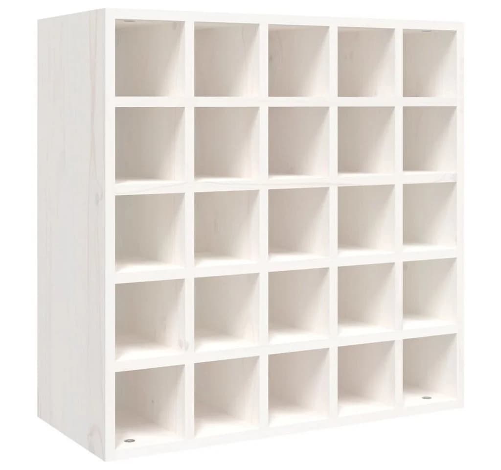 vidaXL Weinschrank Weiß Massivholz Kiefer - Bild 2