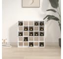 vidaXL Weinschrank Weiß Massivholz Kiefer Bild 3