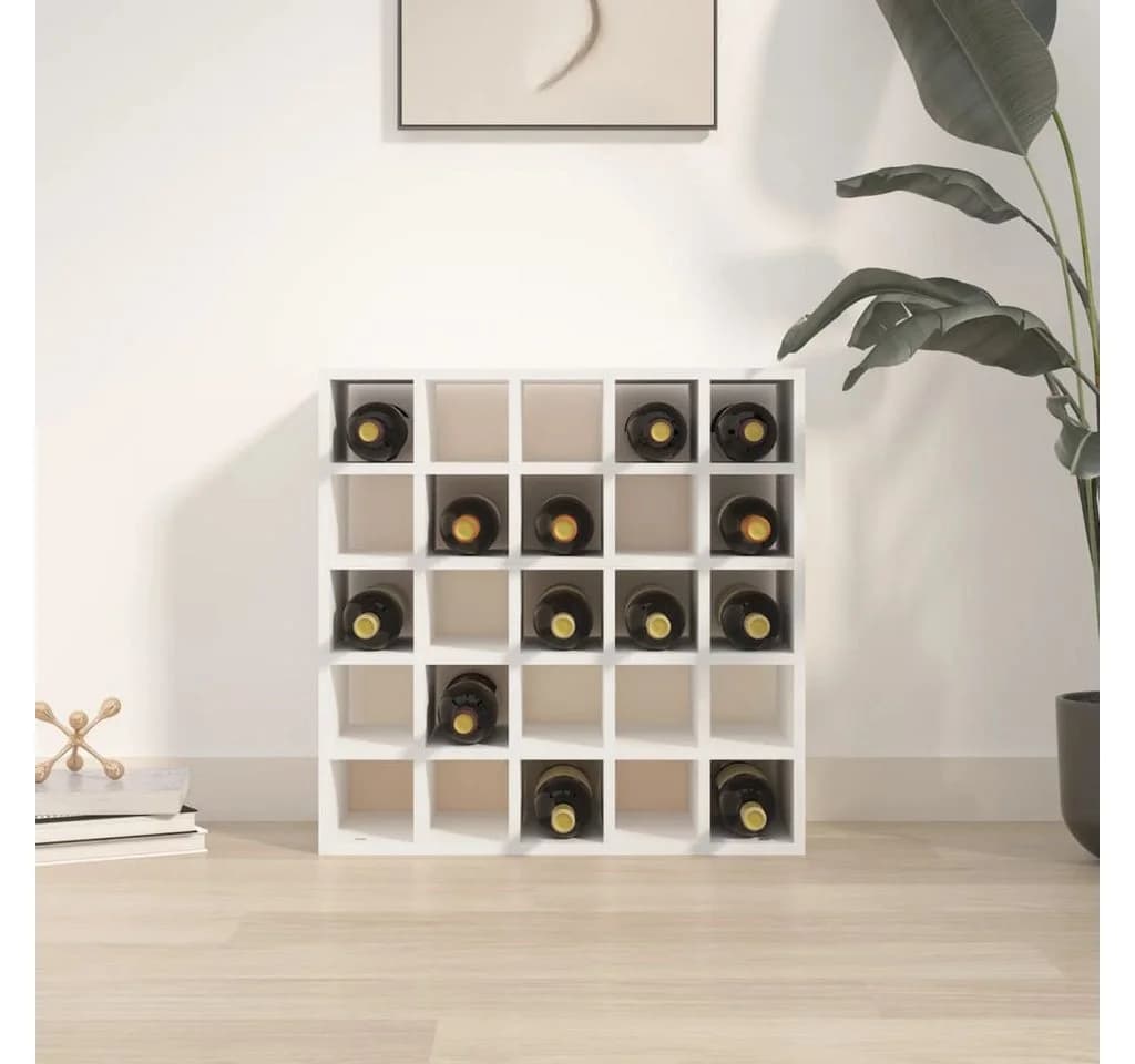 vidaXL Weinschrank Weiß Massivholz Kiefer - Bild 3