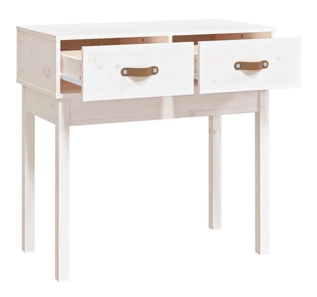 vidaXL Beistelltisch Konsolentisch Weiß Massivholz Kiefer - Bild 4