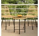 vidaXL Gartentisch Ø50 cm Hartglas und Stahl Bild 1