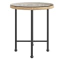 vidaXL Gartentisch Ø50 cm Hartglas und Stahl Bild 3
