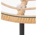 vidaXL Gartentisch Ø50 cm Hartglas und Stahl Bild 5