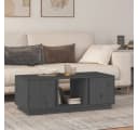 vidaXL Couchtisch Grau 110x50x40 cm Massivholz Kiefer Bild 1