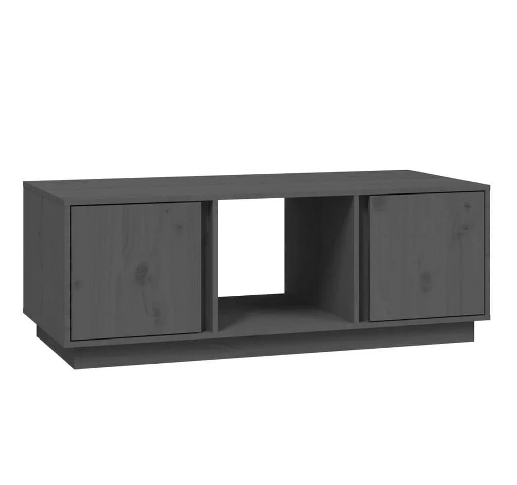 vidaXL Couchtisch Grau 110x50x40 cm Massivholz Kiefer - Bild 2