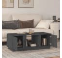 vidaXL Couchtisch Grau 110x50x40 cm Massivholz Kiefer Bild 3