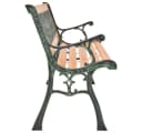 vidaXL Gartenbank 116 cm Gusseisen und Massivholz Tanne Braun Bild 3