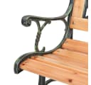 vidaXL Gartenbank 116 cm Gusseisen und Massivholz Tanne Braun Bild 4